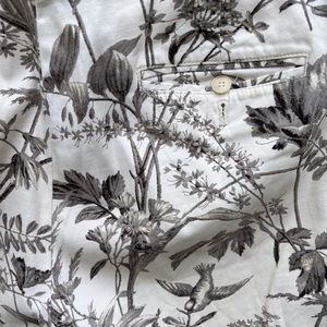 Cotton stretch bird Motiv pants